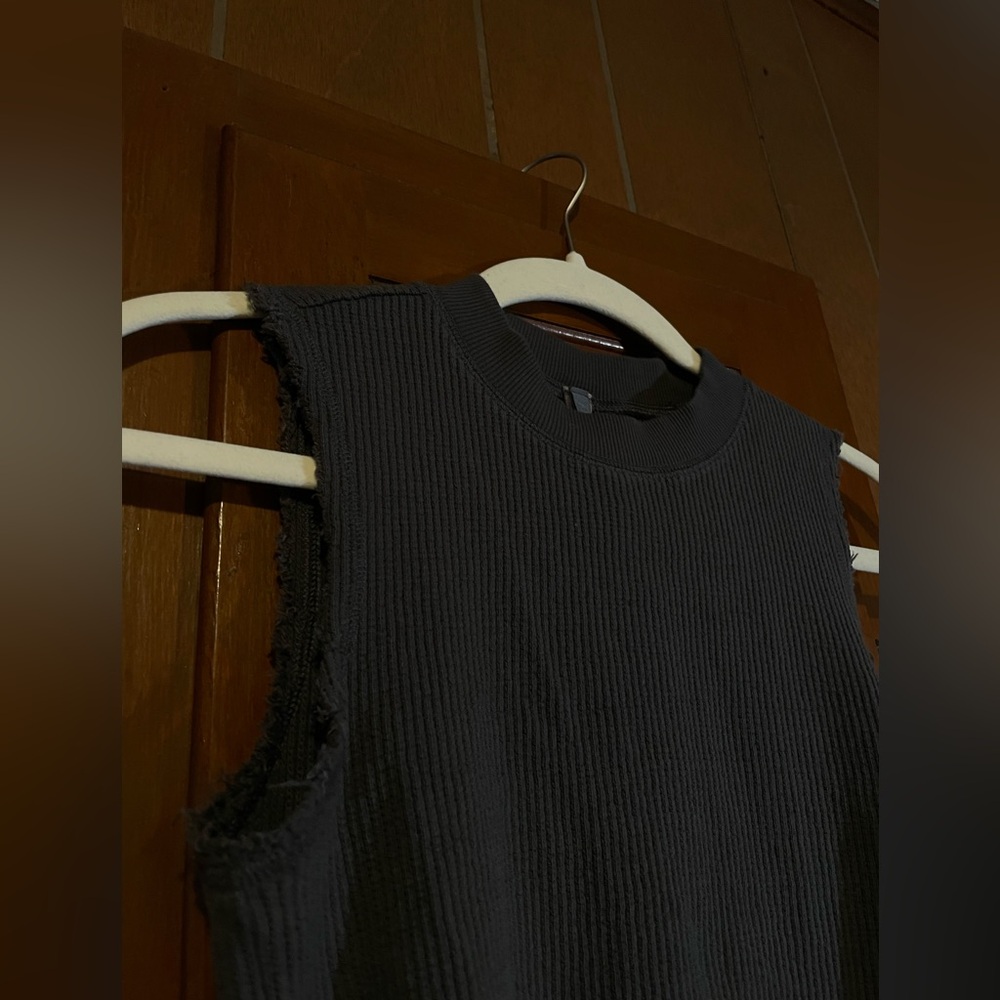 Dark Gray Skims Sleeveless Ribbed Top